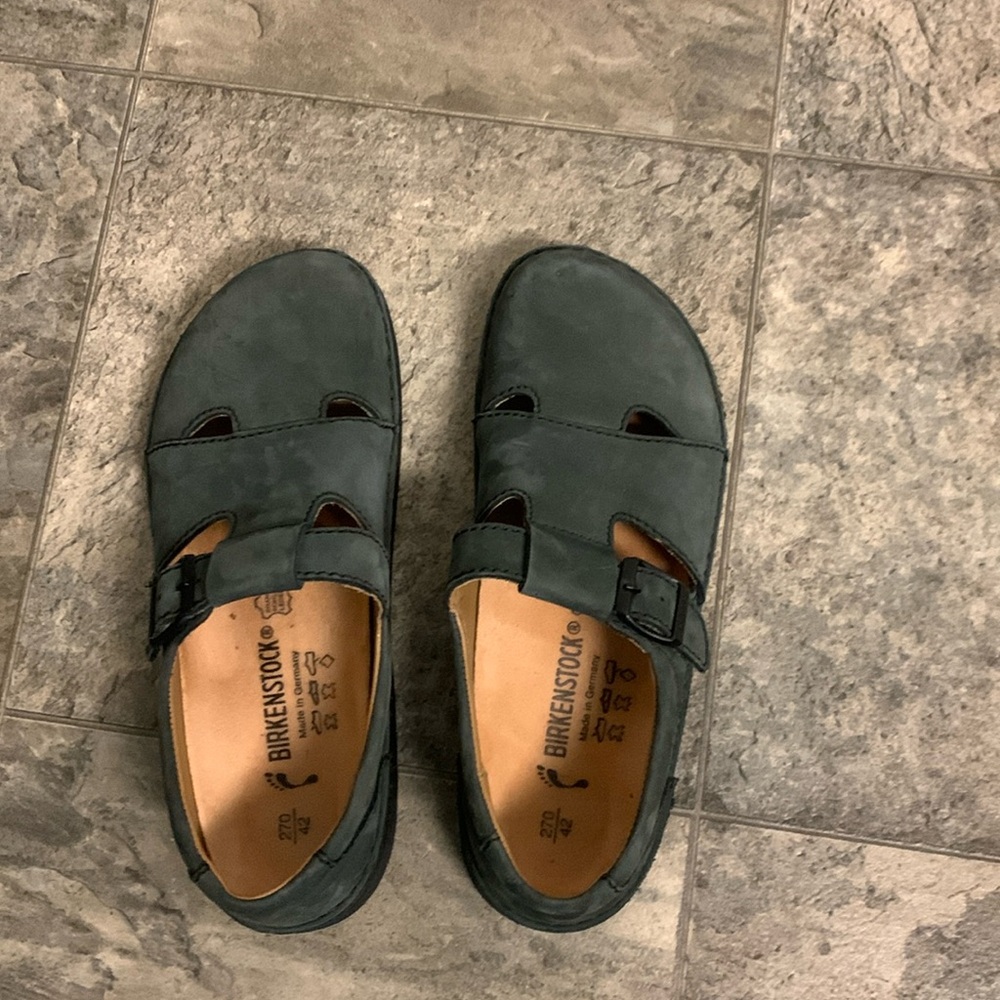 Blue green Birkenstocks Size 42 Fast Shipping EUC